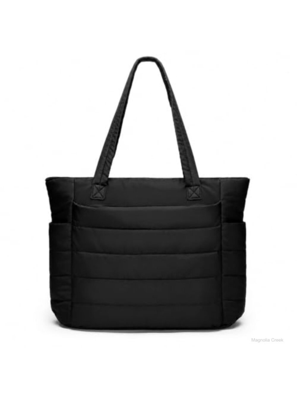 Quilted Puffer Tote Bag 15.6" Laptop Anti-Theft Travel Gym Work